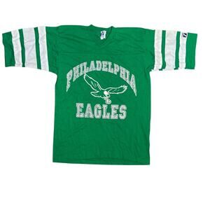 Vintage 90s Philadelphia Eagles Jersey Ringer Shirt Logo 7 Mens Size Medium